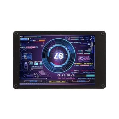 Computer Temp Monitor 3.5in Theme Editor Adjustable Brightness PC CPU Data M New