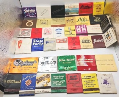 MATCHBOOKS MIXED LOT OF AT LEAST 30 TOP 20 PLUS ARE NEW BOTTOM 10 PLUS ARE USED