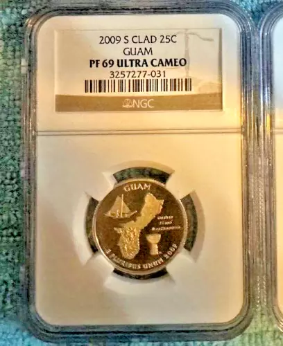 2009 S 25C Guam Clad Quarter NGC PR69 Ultra Cameo Awesome Collector Coin
