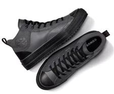 Converse Malden Street Boot Mid Leather Dark Gray Matter Black Waterproof Men´s
