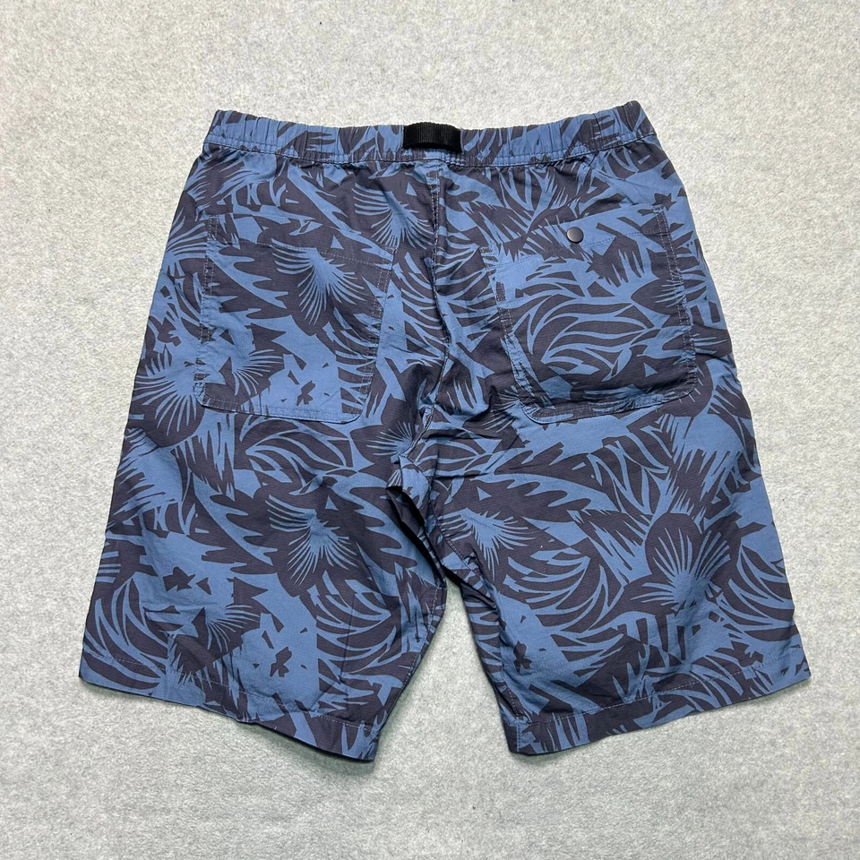 Gap Shorts Mens Small Hiker Blue Floral Hawaiian 11" Belted Ripstop Casual - Image 2 of 4