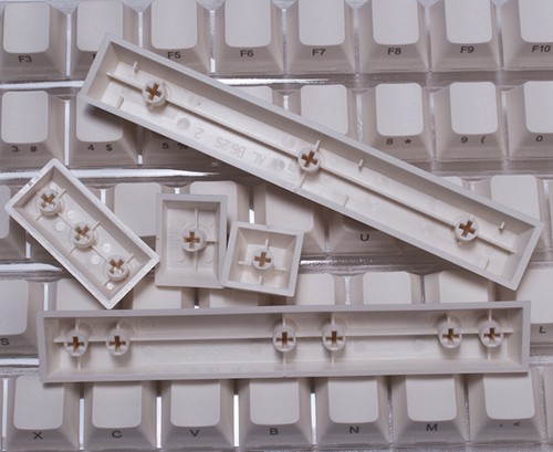 PBT Keycap Set for Cherry MX based Leopold Keyboard Front Face English White - Picture 4 of 4