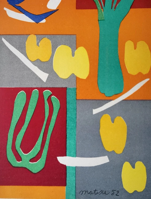 Litografía Original Henri Matisse "Vegetaux" Edición Limitada. Mourlot 1958 Foto 3 de 4