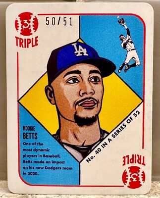 JERSEY NUMBER MATCH! 2021 Topps 1951 Mookie Betts 50/51! DODGERS!