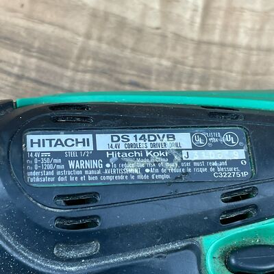 Hitachi DS14DVB Green & Black Portable 14.4V 220 Volt Cordless
