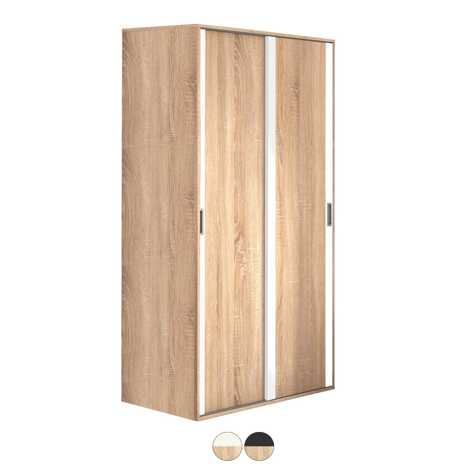 Armario 2 puertas correderas, armario habitación , Blanco o Grafito, Lara