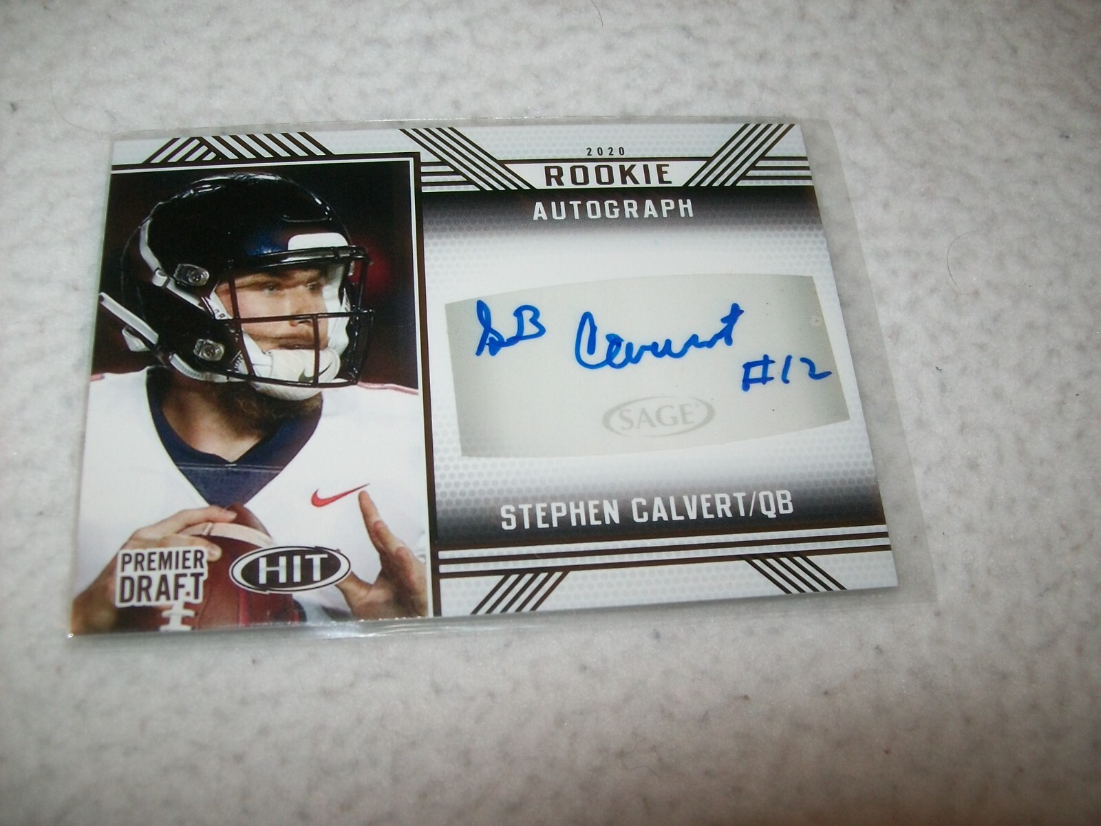 2020 SAGE HIT BLACK STEPHEN CALVERT AUTOGRAPH SIGNED AUTO #A93 LIBERTY FLAMES