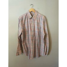 Peter Millar Nanoluxe Easycare Colorful Rainbow Check Long Sleeve Button Down XL