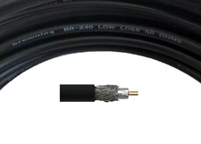 100' ft Coaxial Cable LMR240 RG8X Type Solid Center Conductor 50 Ohm BR240
