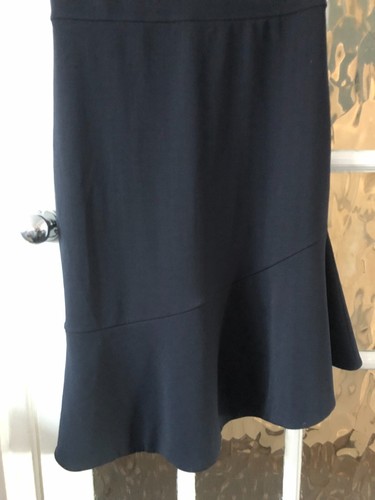 ladies dress NEXT navy sleeveless high neck acemetrical knee length size 14 BNWT - Picture 3 of 6