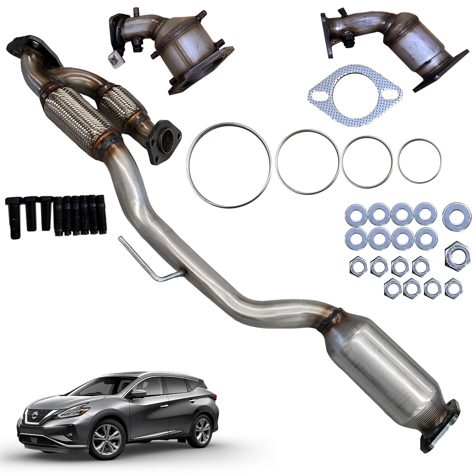 For 2008-2019 Nissan Murano 3.5L All Three Catalytic Converters 2016 2017 2018 - Image 3 of 4