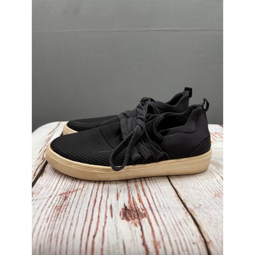 Steve Madden Lancer Black Mesh Fashion Sneakers Womens Size 7M Low Top Trainers