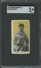 1910 E93 FRANK CHANCE 4 POOR STANDARD CARAMEL SGC 1 BASEBALL CHICAGO CUBS