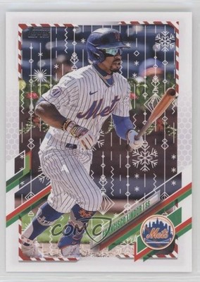 2021 Topps Holiday WalMart Mega Box Super Rare Variation Francisco Lindor 02wb
