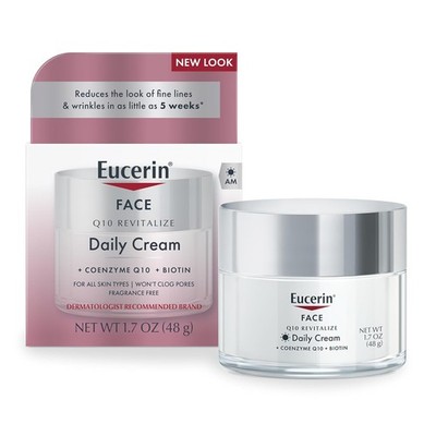 Gentle Anti-Wrinkle Face Cream with Q10 & Vitamin E - 1.7 Oz for Sensitive Skin
