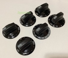 Set of 6 black Kenmore burner knobs 316208101 316208104 316208110 stove range