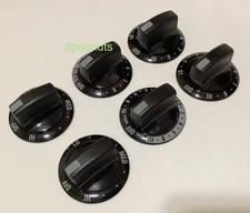 Set of 6 black Kenmore burner knobs 316208101 316208104 316208110 stove range