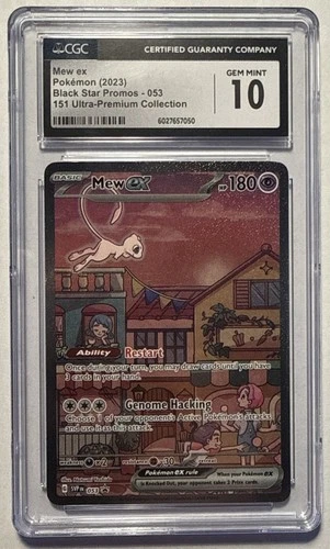 Mew ex CGC 10 Pokémon 151 Ultra Premium Promo 053 Black Star Holo GEM MINT