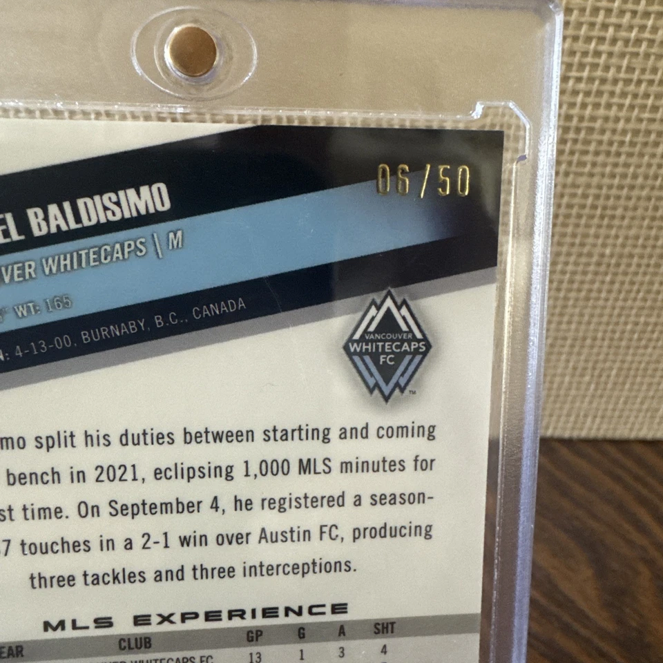 2022 Topps Chrome MLS - Michael Baldisimo #196 Gold Refractor /50 (RC) - Image 3 of 3