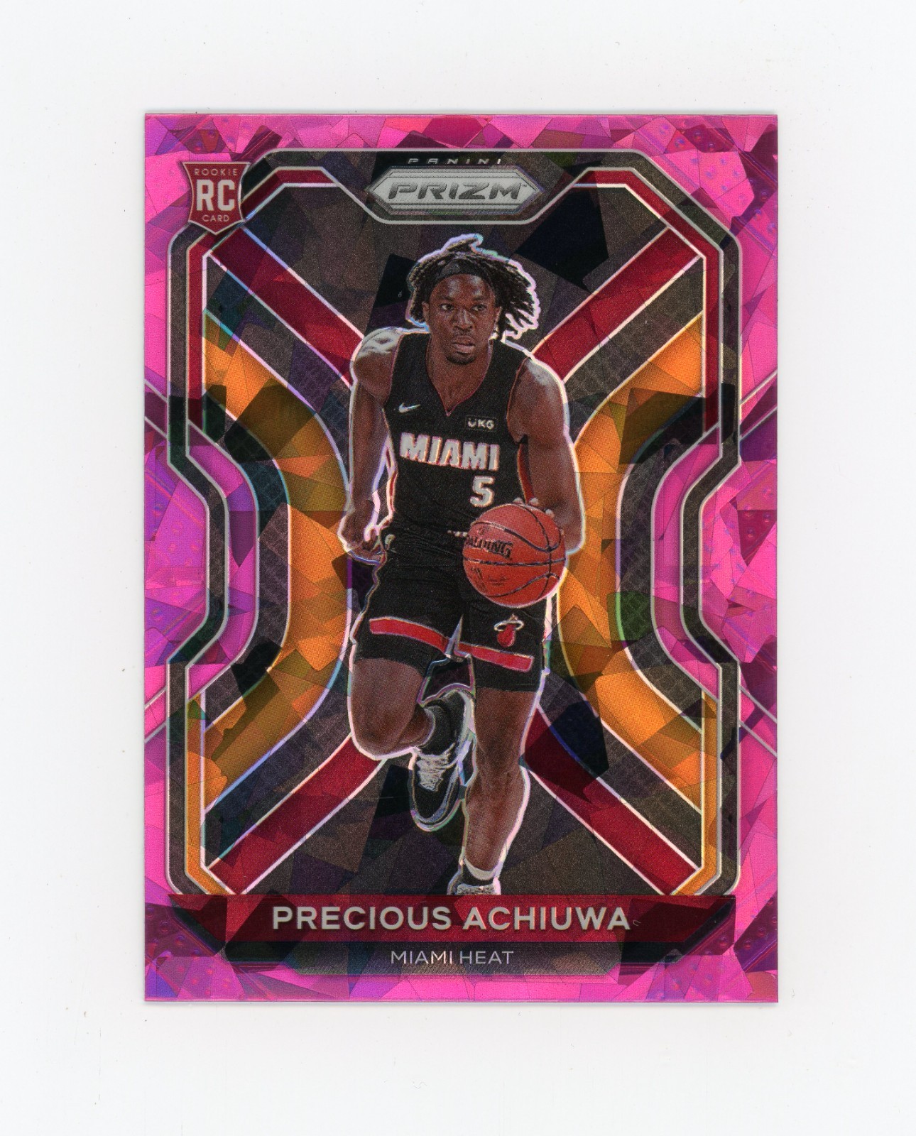 PRECIOUS ACHIUWA 2020-21 Panini Prizm Pink Cracked Ice Rc #294 Miami Heat