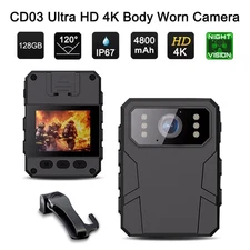 Mini Police Body Worn Camera Security 4K 2K 1080P HD Night Vision Video Recorder