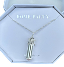 Necklace Bomb Party Rbp2867 Stay Kind Always Genuine Pink Quartz Necklace Nib