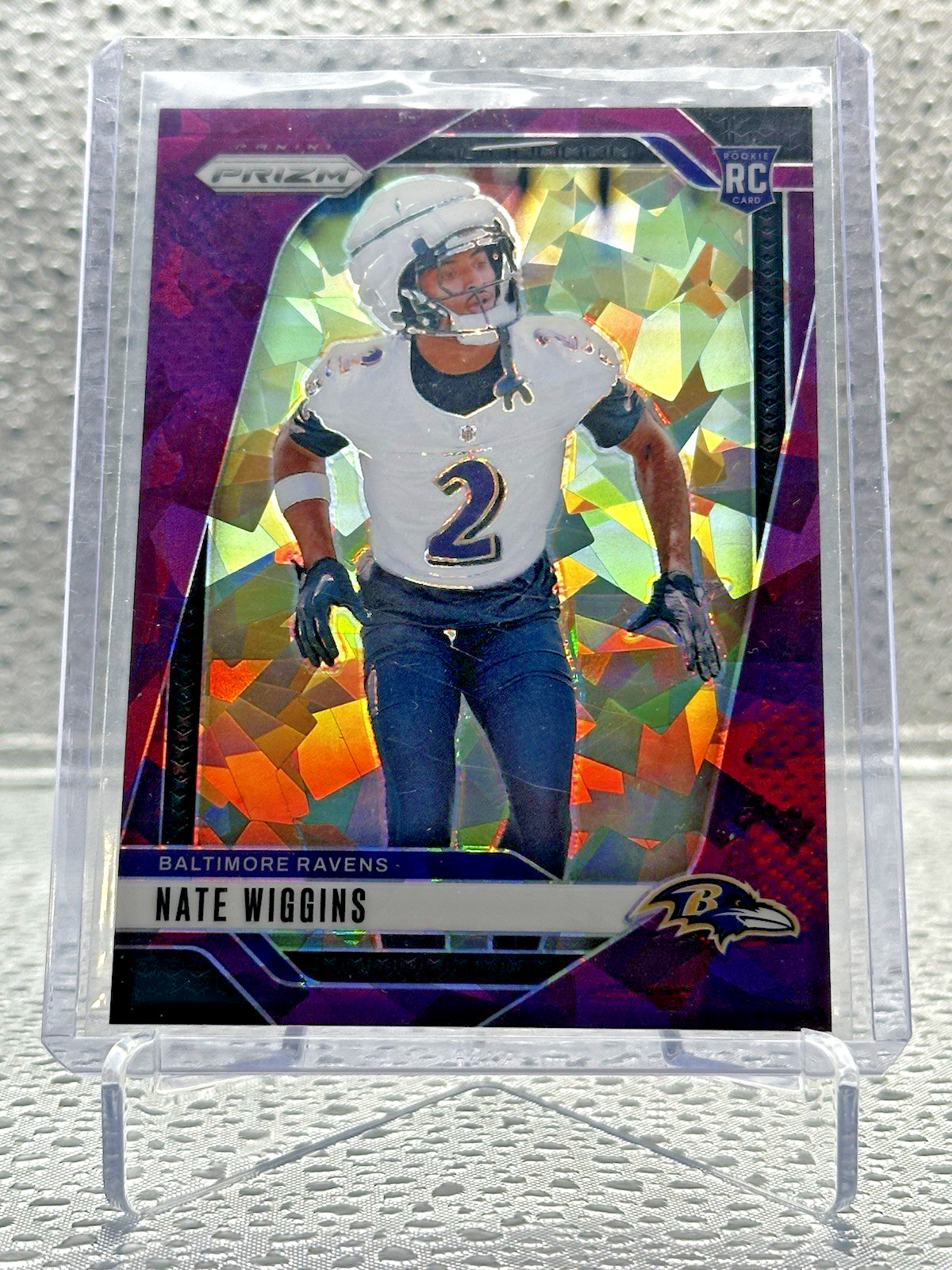 2024 Panini Prizm - Rookies Nate Wiggins #380 Purple Ice Prizm /225 (RC)
