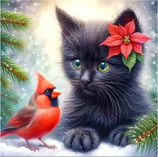Cat Diamond Art Kits for Adults - Cardinal Diamond Painting Kits for Adults Begi
