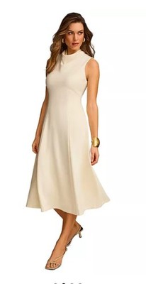 Donna Karan New York Dress 4 White Cowlneck Engagement Party Simple Wedding | eBay Donna Karan New York Dress 4 White Cowlneck Engagement Party Simple Wedding | eBay