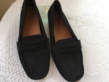 NEW Tory Burch - Black Suede Driving Mocs Women  s US 8