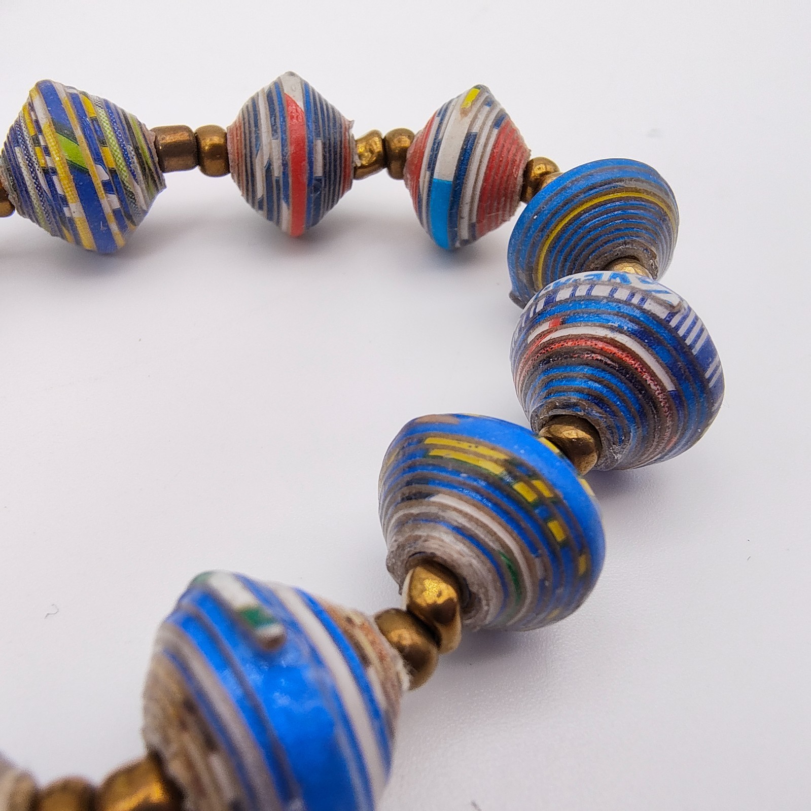 Boho Stackable Recycled Paper Bead Bracelets Set … - image 11