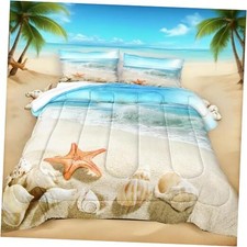 Seashell Comforter Coastal Bedding Comforter Set Size Boys Girls Twin Conch