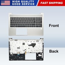 For HP Probook 450 G8 455 G8 Backlit Keyboard Palmrest Upper Case Cover Latin