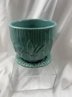 McCoy Sand Dollar Planter Teal 6”