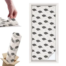 Frosted Glass Window Film Privacy Glass Film Contrasting Fans Textures