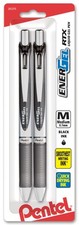 Pentel EnerGel RTX Retractable Liquid Gel Pen, 2 Count Pack of 1 , Black