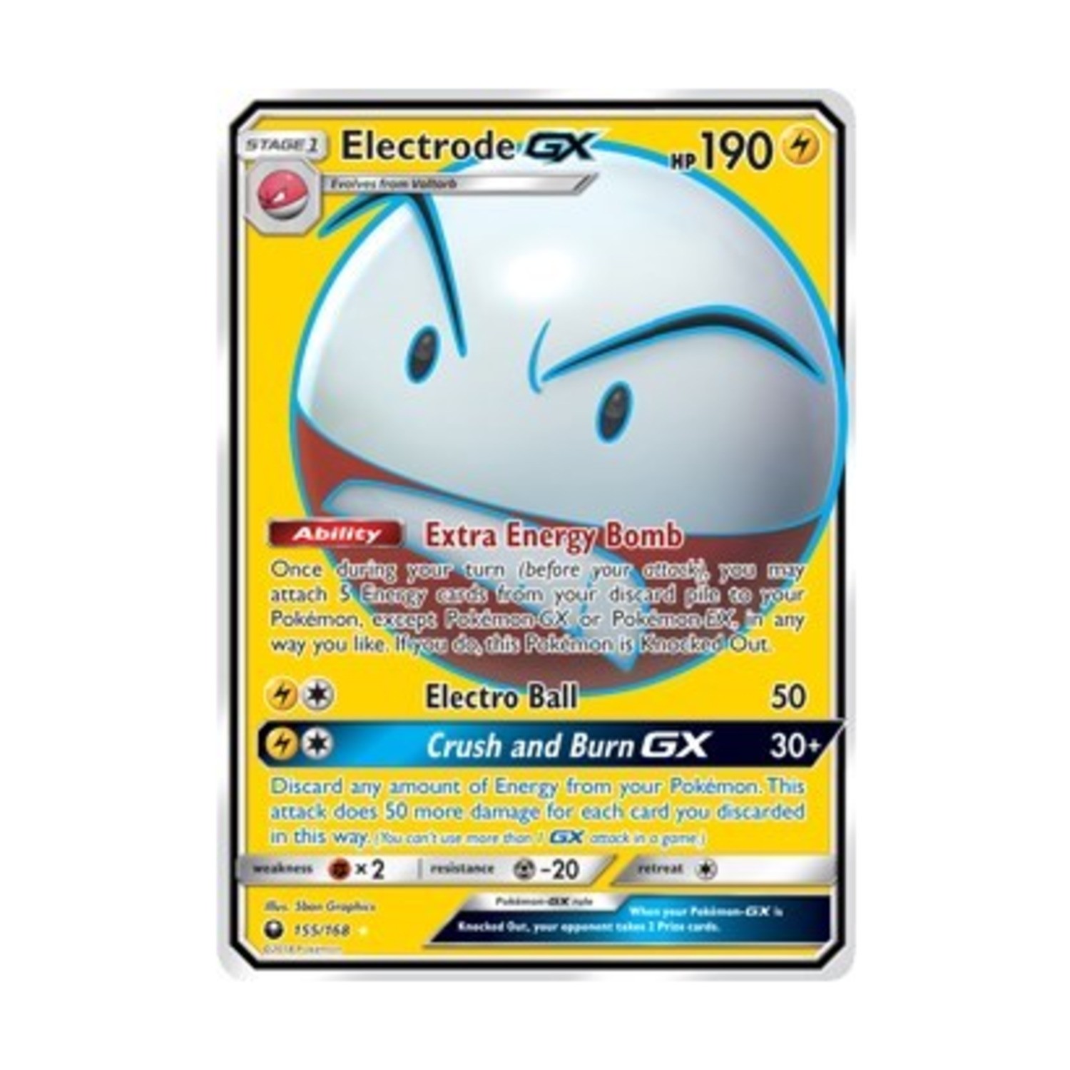 Pokemon SM - Celestial Storm Electrode GX (Full Art) (UR) #155 (Holo) NM
