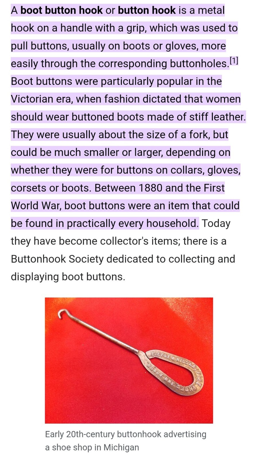 Antique Vintage Button Hook, Boot Button Hook, Ad… - image 6