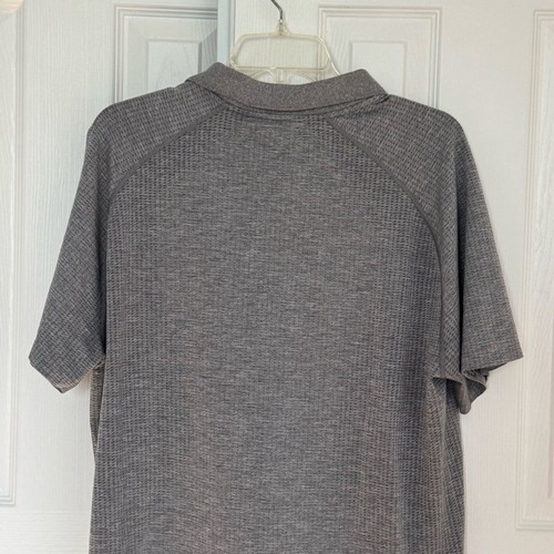 Lululemon Men’s Metal Vent Tech Polo Shirt Gray Size L Short Sleeves - Picture 8 of 13
