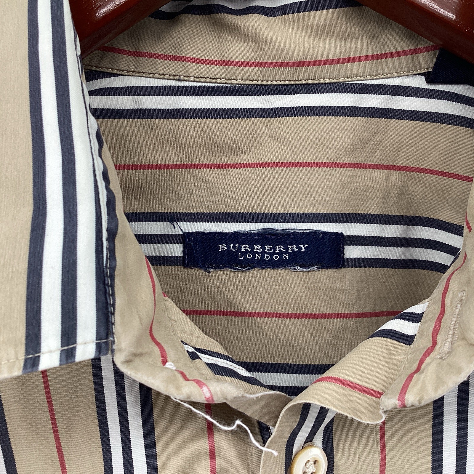 Burberry London Men's Made In USA Icon Stripe  Button Down Long Sleeve Shirt thumbnail 3