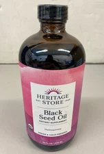 Heritage Store Heritage Store Black Seed Oil 16 fl oz 480 ml Organic - Exp 2026