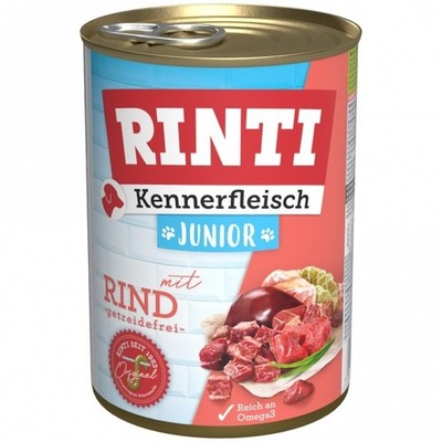Rinti Kennerfleisch Junior Rind 12x 400g getreidefrei ohne Soja Hundefutter