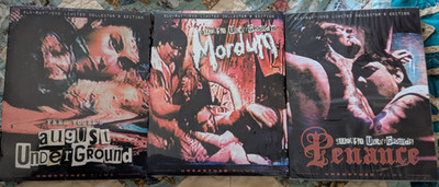 August Underground Trilogy Lot 2023 Collector's OOP SLIPCOVERS Unearthed Films
