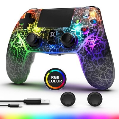 Boowen Wireless Controller for PS4, Controller Compatible with PS4/Pro/Slim,Doub