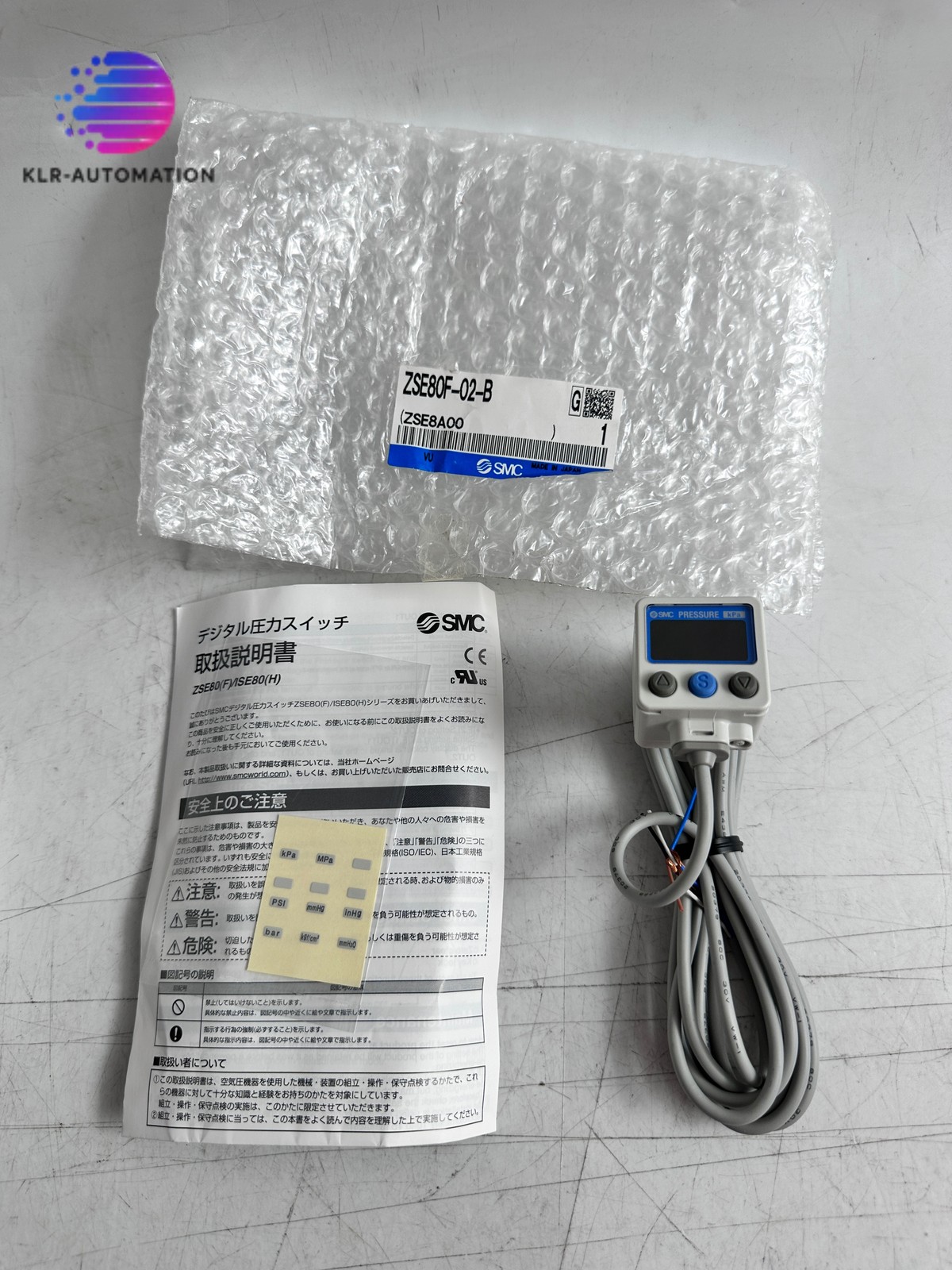 SMC ZSE80F-02-B PRESSURE SENSOR x1pc