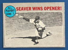 1970 O-Pee-Chee Baseball #195 - 1969 National League Playoff Tom Seaver - EX++