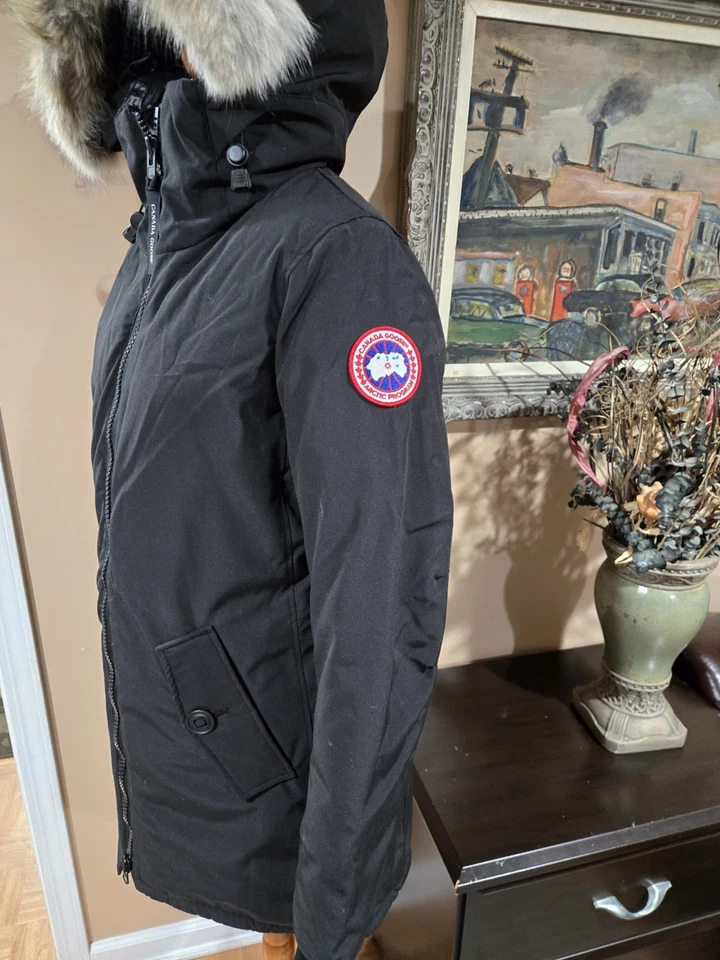 Abrigo chaqueta acolchada con capucha negro talla M Parka CANADA GOOSE Rosemont para mujer Foto 2 de 4