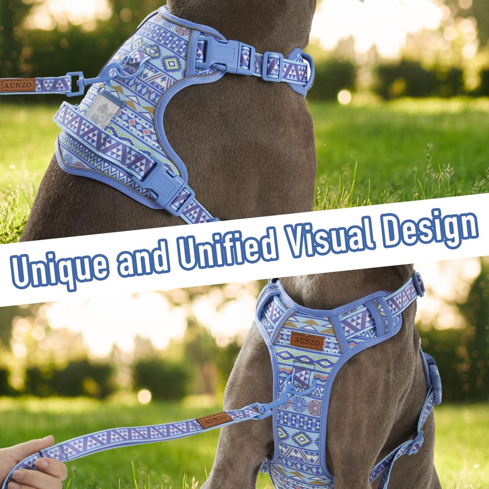 Dog Harness for Extra Large Dog Breeds, No Pull Adjustable Pet Harness with H...