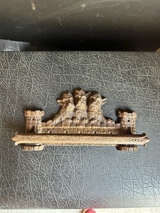 Ornawood Vintage Scottish Terriers Dog Carved Wood Towel Holder Wall Mount