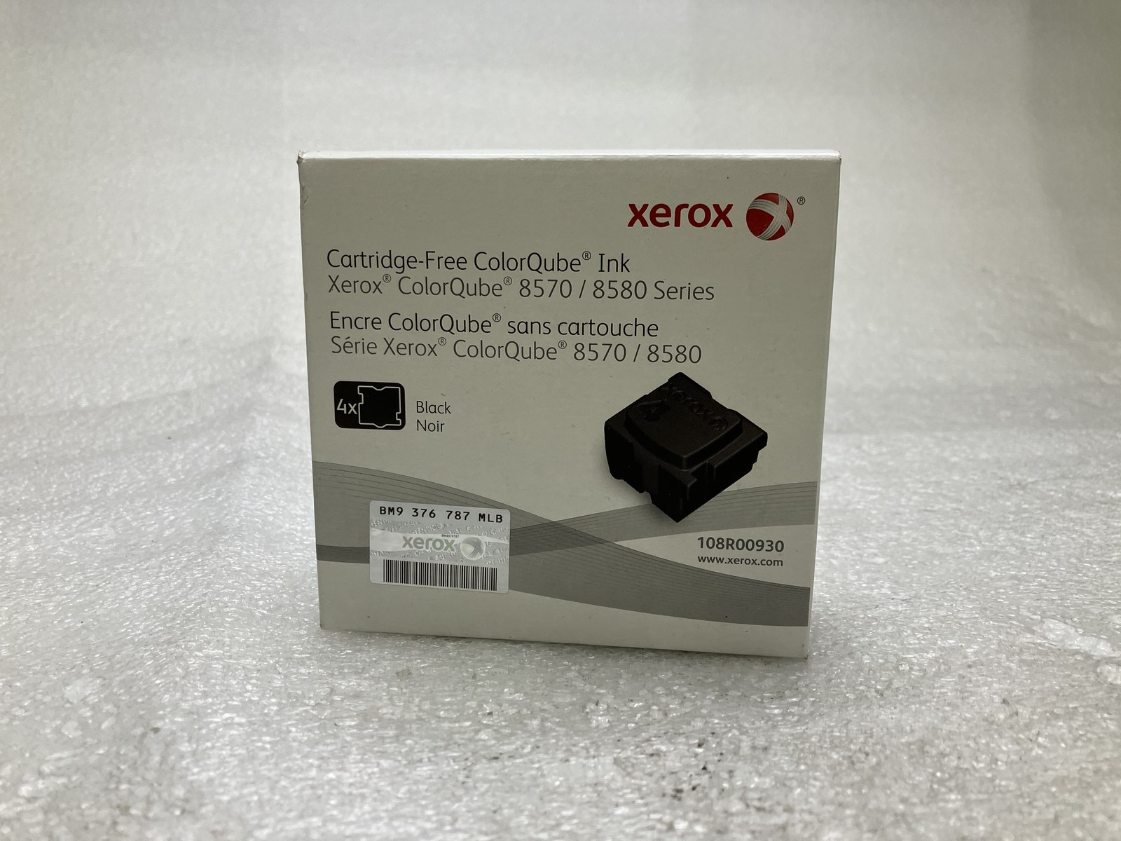 New  Genuine Xerox 108R00930 4x Black Solid ColorQube Ink 8570/8580